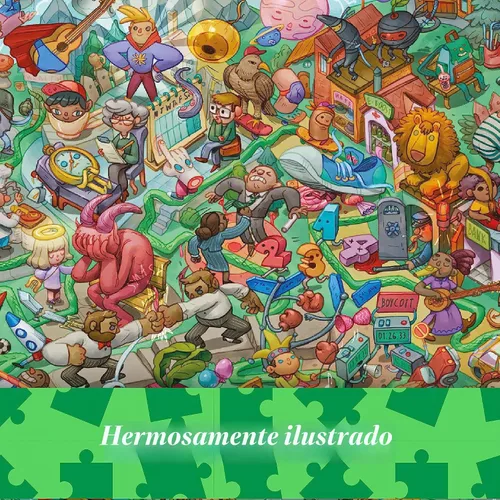 Vista 4 de Big Potato Video Game Valley: rompecabezas para adultos (1000 piezas) lleno de 101 acertijos para resolver (PUZVID01US)