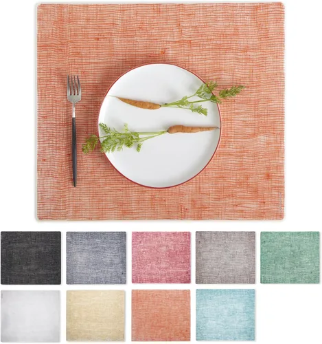 Vista 12 de Modern-Twist Mantel individual rectangular de silicona de 14 x 16 pulgadas, 100% silicona de grado alimenticio, estampado Asawa en niveles, paquete