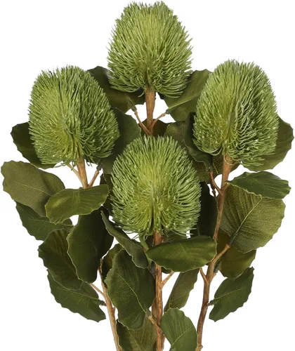 Vista 15 de GnFlus 3 piezas de ramas artificiales de algodón falsas para decoración de primavera y otoño en interiores estilo boho, flores artificiales de tallo