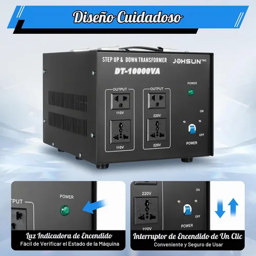 Vista 3 de Convertidor de voltaje de 8000 W/10000 W, transformador elevador/abajo, 110 V/220 V, convertidor de potencia, regulador de voltaje automático