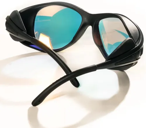 Vista 2 de MCWlaser Gafas de seguridad láser de CO2 10600nm Gafas de seguridad OD5+Profesional de protección láser tipo reflectante
