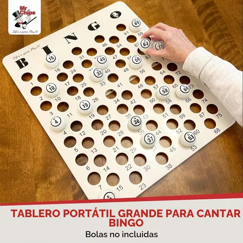 Vista 8 de MR CHIPS Tablero maestro de juego de bingo profesional para pelotas de ping pong