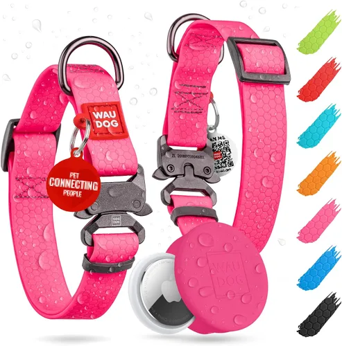 Vista 18 de WAUDOG Collar de perro impermeable – Collar ajustable para perros grandes, pequeños y medianos – Collares resistentes con cierre de metal duradero