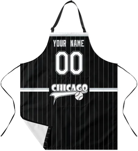 Vista 10 de ANTKING Custom Apron with Pocket Custom Any Name and Any Number Gifts for Dad Men Fans