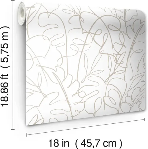 Vista 4 de RoomMates Tamara Day RMK12578RL Papel pintado natural tropical Signature