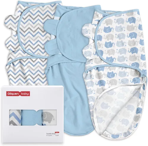 Vista 17 de GLLQUEN BABY Sacos de Dormir Envolventes Orgánicos para Recién Nacidos - Envolturas para Bebés de 0-3 Meses, Paquete de 3 Sacos Envolventes