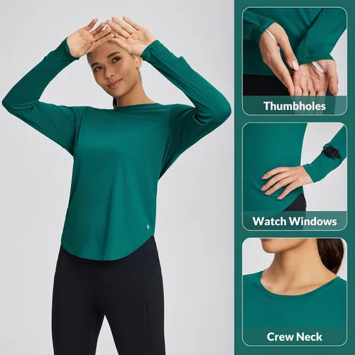 Vista 98 de BALEAF - Camisetas de sol de manga larga para mujer, con FPU 50+, para senderismo, ligeras, de secado rápido, protección contra rayos ultravioleta