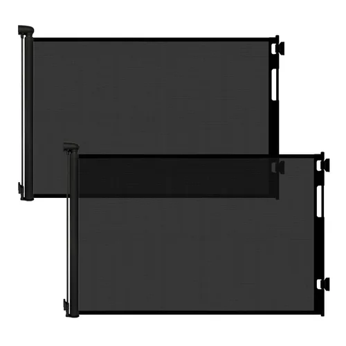 Vista 13 de Puertas retráctiles para bebés para puertas, puerta de malla para perros para escaleras, puerta para mascotas interior, se extiende a 55" de ancho