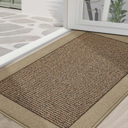Vista 27 de BEQHAUSE Tapete para puerta interior de 20 x 32 pulgadas, tapete antideslizante para entrada, lavable, resistente a la suciedad, tapete