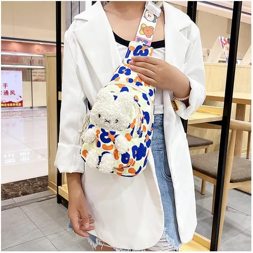 Vista 2 de Hiflyer Mochila para niños, mochila kawaii para niños, bolsa de viaje para niños, bolsa de pecho, bolsa cruzada para niños, mini mochila para niñas