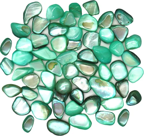 Vista 16 de MOP Pequeñas mini conchas de nácar trituradas azules Fragmentos naturales de conchas marinas para manualidades, relleno de jarrón y decoración