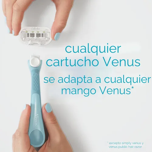 Vista 7 de Gillette Venus Recambios de cuchillas de afeitar Extra Smooth para mujer, 6 unidades, diseñados para un afeitado apurado y suave