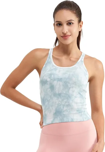 Vista 89 de sphinx cat - Camiseta corta de entrenamiento para mujer, camiseta sin mangas, acanalada, con espalda cruzada y brasier integrado