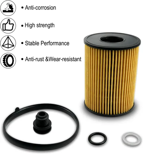 Vista 3 de Paquete de 3 filtros de aceite de repuesto 26350-2S000 21513-23001 para Hyundai Sonata Tucson Kia K5 Sorento Telluride 2.5L 2020 2021 2022
