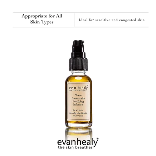 Vista 5 de evanhealy Neem Immortelle Purifying Infusion Suero de aceite facial y limpiador para pieles congestionadas y sensibles Suero minimizador