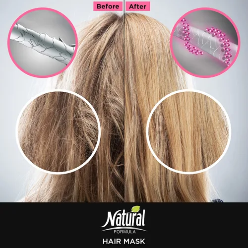 Vista 5 de Natural FORMULA Ampolla Intense Hair Mask With Restoring Oils Nutri, Fortalece e Hidrata Cabello Seco y Dañado - Mascarilla Sin parabenos ni SLS
