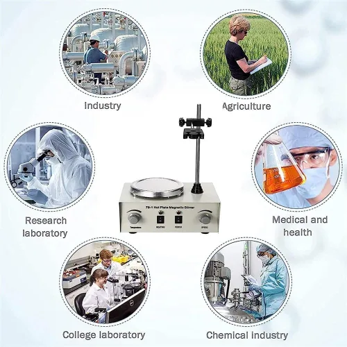Vista 3 de Magnetic Stirrer, 1000Ml Laboratory Hot Plate Magnetic Stirrer, 380℃ Mixing Capacity, Adjustable Heating Mixer With Stir Bar, Dual Control