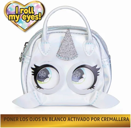Vista 3 de Purse Pets Micros, Denim Deerie Stylish Small Purse with Eye Roll Feature
