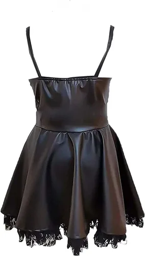 Vista 3 de Misa Amane disfraz de cosplay conjunto completo femenino vestido gótico oscuro steampunk halloween