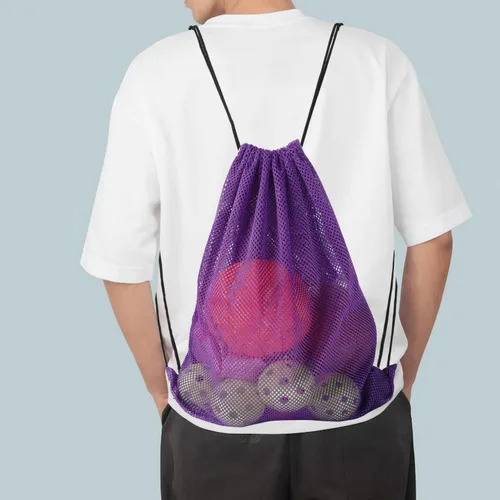 Vista 6 de GSE Bolsa deportiva de malla para niños y adultos. Bolsa de equipo deportivo de malla para pelotas deportivas, playa, viajes, gimnasio, natación