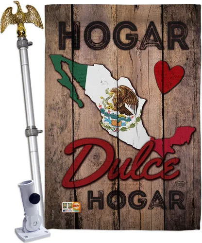 Vista 10 de Country Mexico Hogar Dulce Garden House - Juego de banderas de nacionalidad regional, nacionalidad internacional, mundo particular, área pequeña