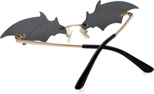 Vista 6 de Pro Acme Gafas de sol rojas con llama goteante para mujeres y hombres, con tonos de corazón, disfraz de Halloween, gafas de fiesta sin montura