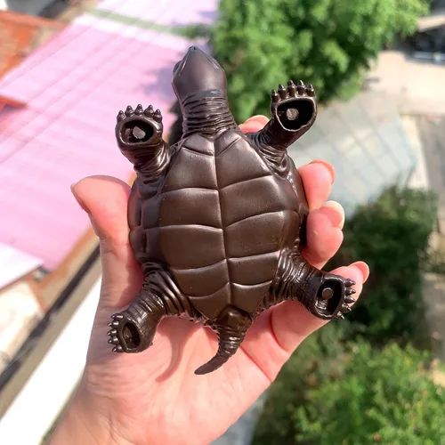 Vista 3 de Runyangshi Tortuga de amatista natural de 4.52 pulgadas, tortuga de cristal curativo de brotes de amatista, hecha a mano, decoración del hogar