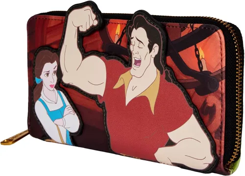 Vista 2 de Loungefly Disney Villains Scene Gaston Ziparound Wallet