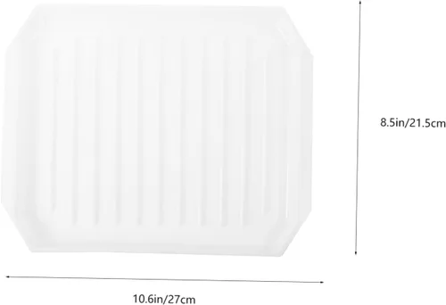 Vista 9 de SHOWERORO Bandeja para hornear tocino para microondas con protector de salpicaduras, bandeja de cocción para tocino crujiente para uso doméstico