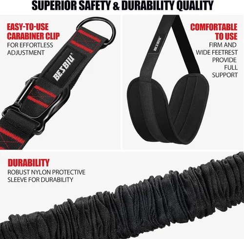 Vista 7 de Pull Up Assistance Bands 260lbs, Heavy Pull Up Bands Resistance Bands for Pull Ups Working Out with Feet Rest, Pull Up Bar Bands Assistance Bands