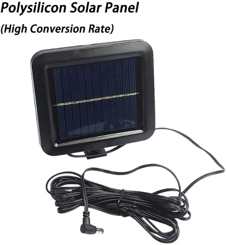 Vista 8 de Aolyty Luces solares con sensor de movimiento para exteriores e interiores con panel solar separado, diseño desmontable, 56 LED con control de luz