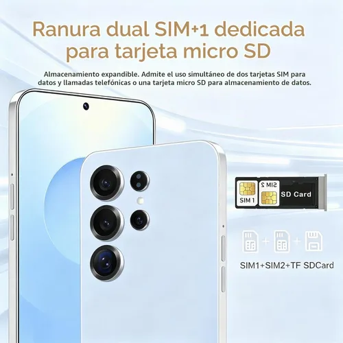 Vista 6 de Teléfonos desbloqueados C24 Ultra 5G, 128GB+4GB Celular,6.3" HD Smartphone Negro-6.3"-128GB