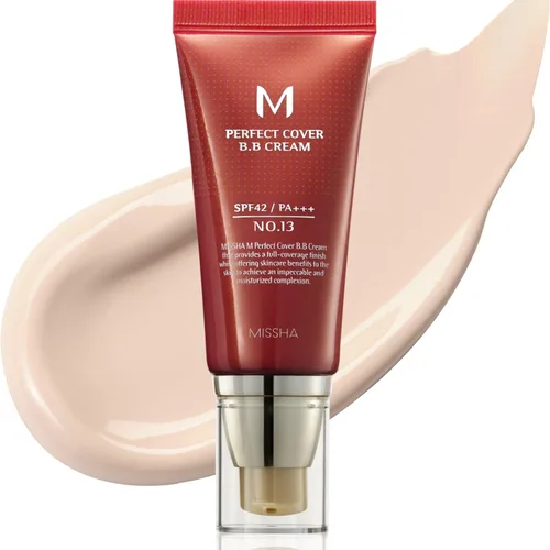Vista 14 de MISSHA M Perfect Cover BB Cream No 31. Beige dorado - Medio/bronceado con subtono neutro SPF 42 PA +++ 1.69 fl oz - Hidratante teñido con SPF