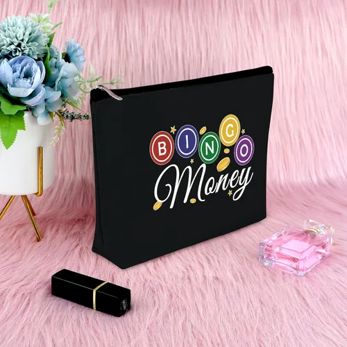 Vista 7 de Sfodiary Bolsa de regalo para amantes de los juegos de bingo - Bolsa de cosméticos para amantes del casino para mujeres Bingo Player, Bolsa de Bolsa