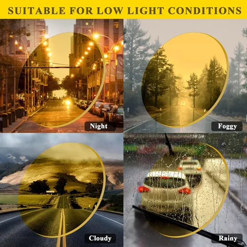 Vista 5 de SIPHEW Gafas de visión nocturna para mujereshombres lentes polarizados de conducción nocturna que reducen el deslumbramiento para la noche