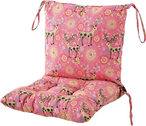 Vista 11 de Cojín para silla de respaldo alto, cojines y cojines de silla de alta calidad, cojín de respaldo y asiento con lazos para patio, jardín, oficina