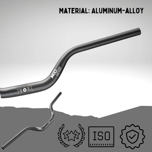 Vista 4 de Mixsuper Manillar de elevación alta para bicicleta de montaña de 31,8 mm, longitud 720 mm, elevación 90 mm, manillar de aleación de aluminio MTB