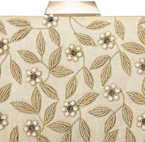 Vista 6 de Aheli Bolsos de mano indios para mujer, bolsos de noche hechos a mano para boda, fiesta nupcial