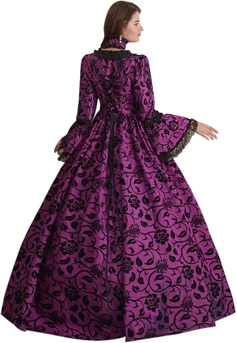 Vista 3 de Abaowedding Vestido victoriano rococó para mujer, disfraz de doncella de inspiración