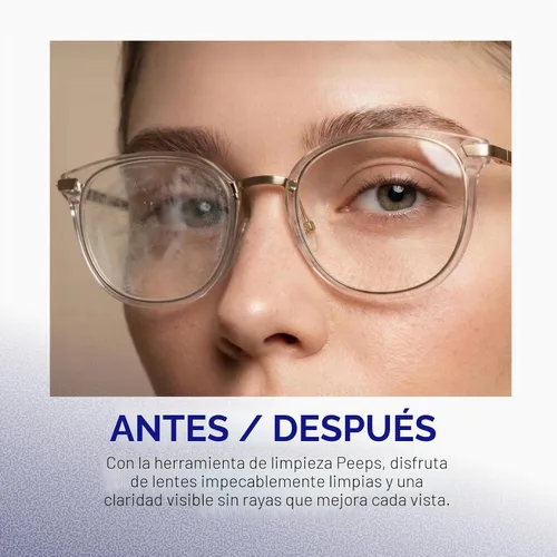 Vista 4 de Peeps - Limpiador de lentes de gafas, tecnología de microfibra de carbono eficiente y duradera, utilizada exclusivamente por la NASA, 500 usos