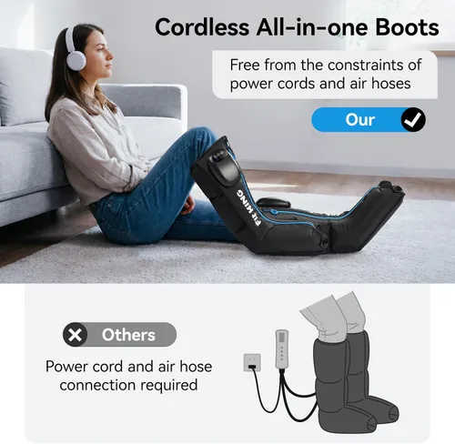 Vista 5 de FIT KING - Masajeador de piernas de compresión de aire, sistema