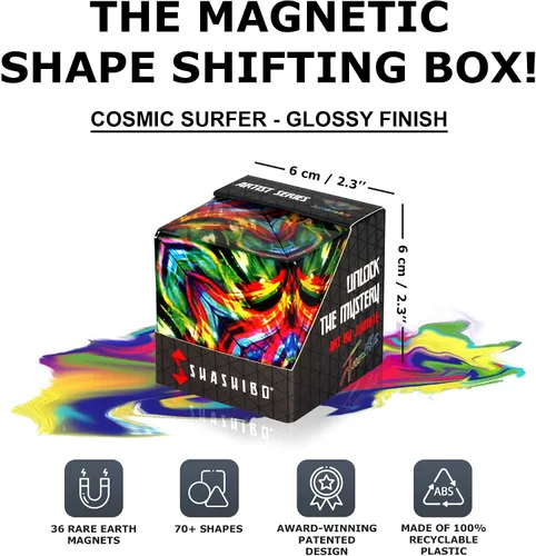 Vista 4 de SHASHIBO Paquete de 4 - Cosmic Surfer, The Chameleon, Disco Plaid y Fire Goddes