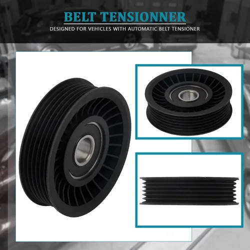 Vista 3 de IRONTEK 1L2E6C348AA Tensor de correa Polea tensora para Ford (2002-2005 Excursion/ 2002-2014 Expedition/2002-2010 F-150), para Jeep 2007-2018