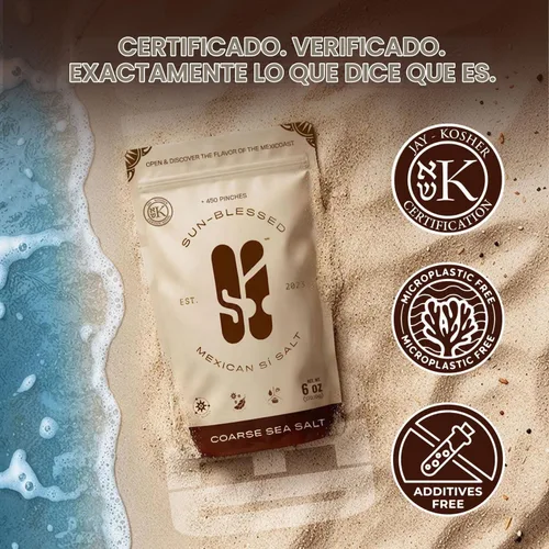 Vista 6 de Sal Sí Sal marina de Colima Sal marina gruesa Sal kosher, 18 onzas