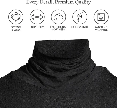 Vista 3 de Lands' End - Suéter ajustado, ligero, de cuello alto y manga larga para mujer