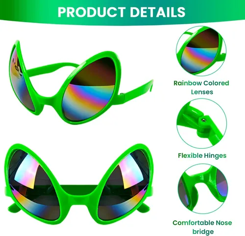 Vista 4 de Alien Accessories - Diadema y lentes de arco iris, guantes y pendientes