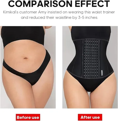 Vista 6 de KIMIKAL Women Waist Trainer Corset Belt Under Clothes Sport Tummy Control Long Torso Shapewear