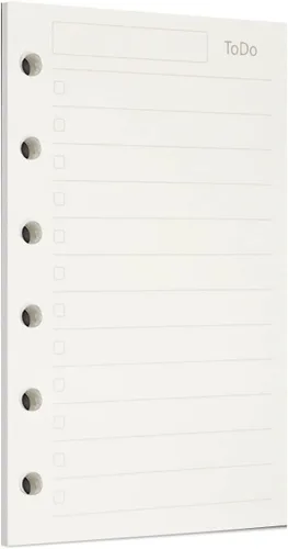 Vista 25 de Zelten 1 paquete A5 de 80 hojas/160 páginas 4 en 1 rayado cuadrado punteado en blanco hojas sueltas perforadas papel de repuesto de papel