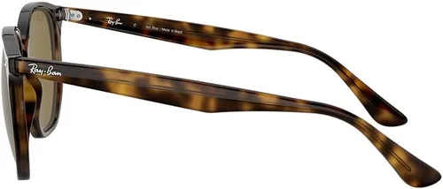 Vista 4 de Ray-Ban Gafas de sol unisex con montura Habana clara, lentes marrón oscuro, 2.126 in