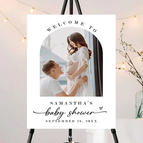 Vista 27 de Señal de Bienvenida Personalizada para Baby Shower de Niño, Señal de Baby Shower Niño, Decoraciones de Baby Shower Azul Boho de Oso Sol, Aquí Viene
